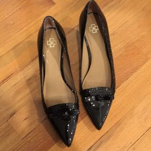 Ann Taylor black leather heels